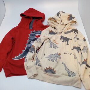 Boys 2T Hoodie Sweatshirts, Dinosaur Print, Pullover